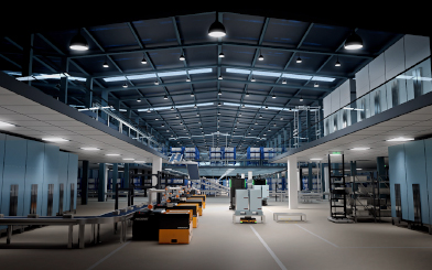 Modern Circular High Bay With Optional Motion Sensor